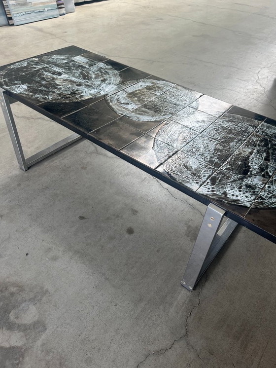 Image 1 of Coffee table, Belarti Tile table with chrome frame