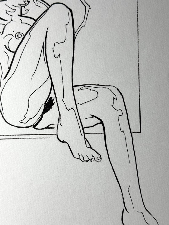 Image 1 of Eugène Eechaut (1928-2019) - framed ink diptych - 1980s, 