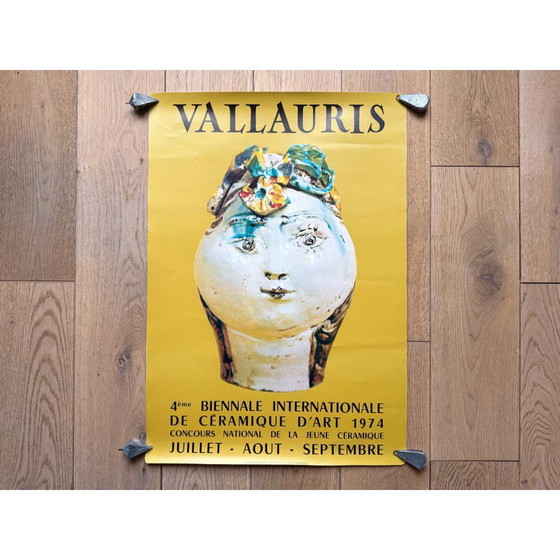 Image 1 of Picasso-poster, keramiekontwerp Capron, 1974, Vallauris, Maeght, Miró