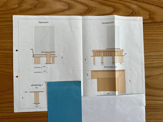 Image 1 of Handgemaakte hoekbank met tafel