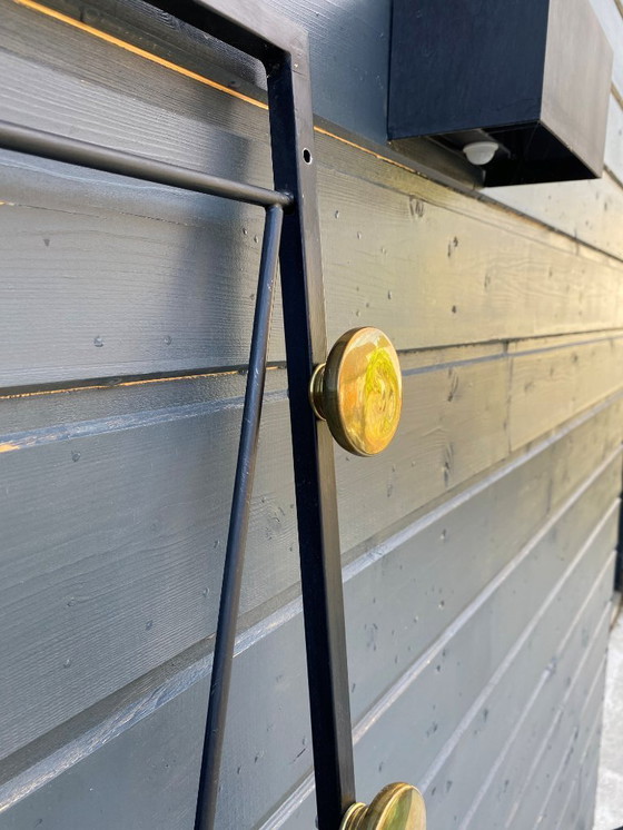 Image 1 of Garderobe wandkapstok entree spiegel 182x64cm 1950 vintage