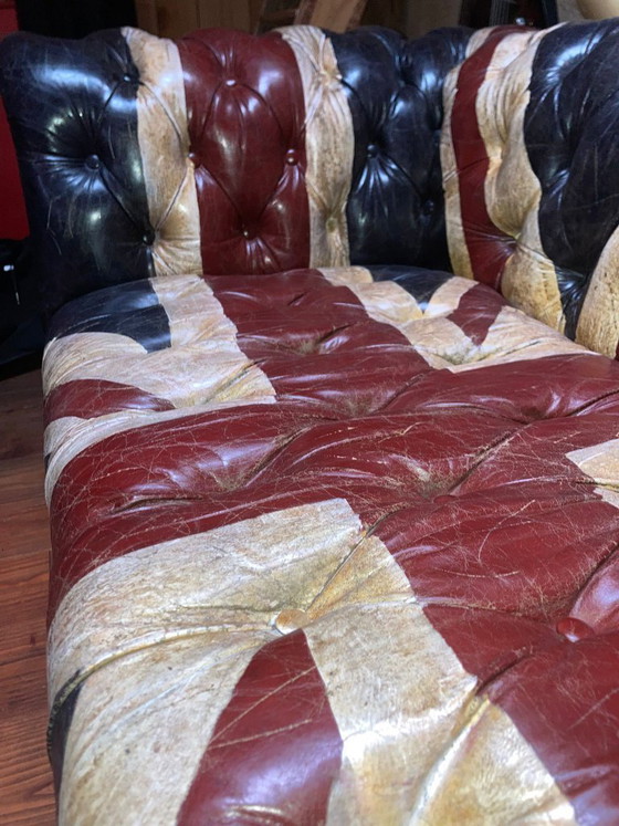 Image 1 of Canapé Timothy Oulton Westminster Bouton – Union Jack – Pièce rare