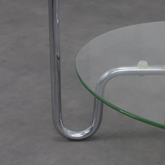 Image 1 of Tubular Frame Coffee Table in Bauhaus Style, 1980s
