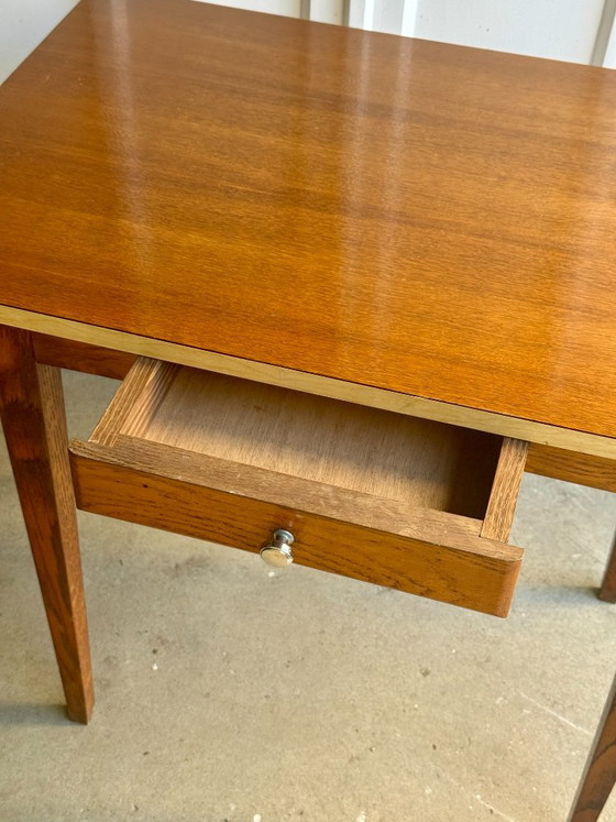 Tavolino / Scrivania piccola in laminato e legno, 1 cassetto – Scrivanie, Metal, Plastic (photo 3 of 12)