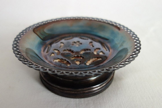 Image 1 of Coquillor butter dish in silver-plated metal, 1950s/60s