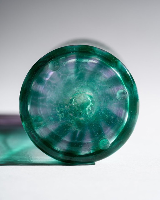 Image 1 of Curated Studio Art Glass Duo German Exhibition Pieces Signed by Artisans 80s-90s