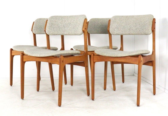 Image 1 of Set of 4 Erik Buch chairs O.D. Mobler model 49 vintage Danish