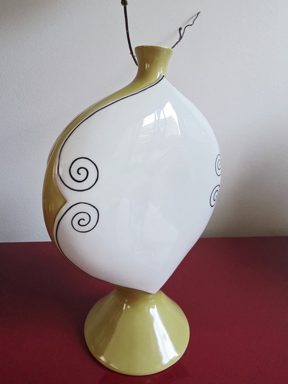 Royal Dux "Atelier" Porseleinen Vaas van Jindřiška Radová - Jaren 70 – Royal Dux., Vazen, Porcelain (photo 6 of 9)