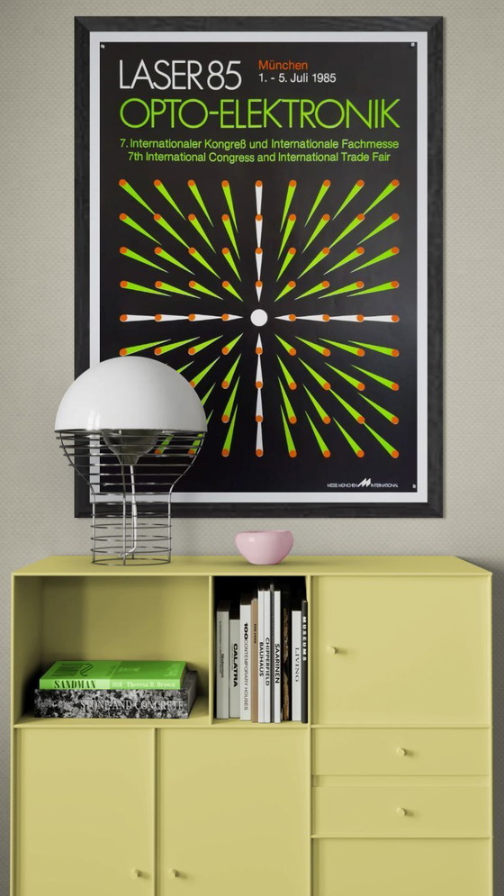 Image 1 of 💥 Laser 85: Opto-Elektronik - Original Poster | München, 1985 | Neokonstruktives Design | 59 × 84 cm (A1)