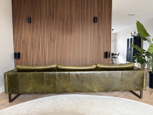 Canapé d'appoint 4,5 places Massai en cuir olive Loods 5