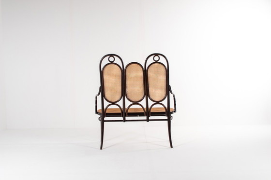 Image 1 of Original Thonet Model 207 Bentwood & Cane Bench, 1980s