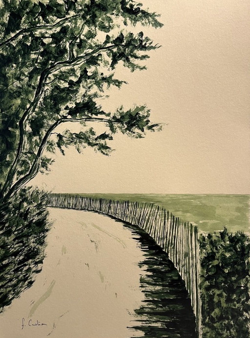 Ink on natural paper. Format 40x30cm.