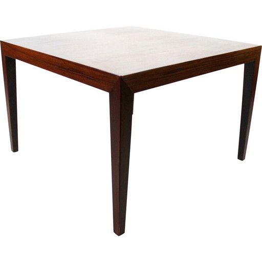 Table basse vintage en bois de rose par Severin Hansen pour Haslev, 1960