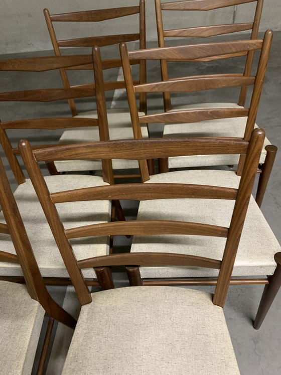 Chaise échelle 6x Design ST09 de Cees Braakman pour Pastoe 1960 – Chaises de salle à manger, Skai, Wood (photo 5 of 12)