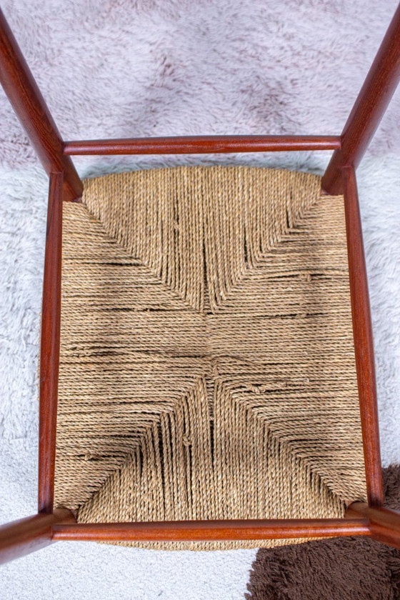 Image 1 of Tabouret vintage en teck Soborg Niels Möller, style danois milieu du siècle