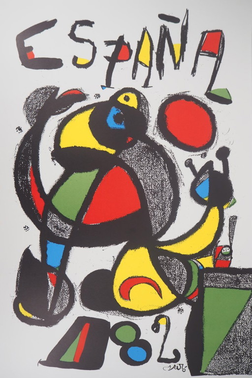 Joan Miró: Copa del Mundo, Figura Surrealista, Litografía Original Firmada – posters, Paper (photo 2 of 9)