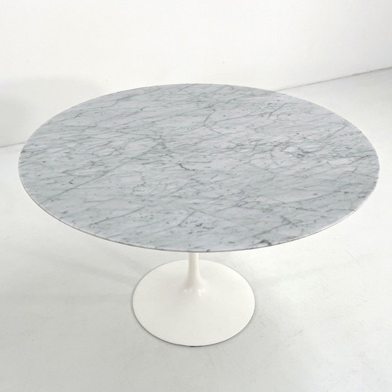 Image 1 of Marble Tulip Dining Table 120 cm by Eero Saarinen for Knoll, 1960s