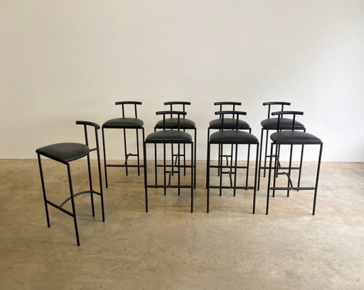 8x Bieffeplast Tokyo designer bar stools by Rodney Kinsman Italy