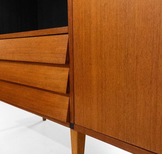 1x 1960s Vintage Teak Sideboard with Drawers in Scandinavian Style – Wood (photo 12 of 27)