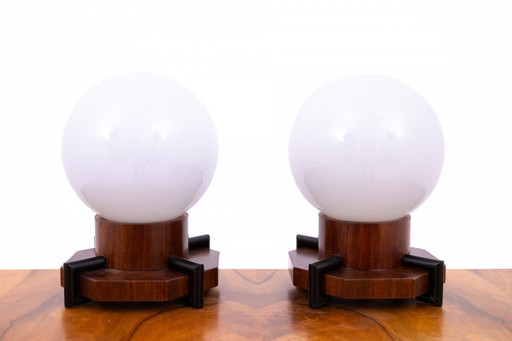 Art Deco table lamps from around 1950, Poland.