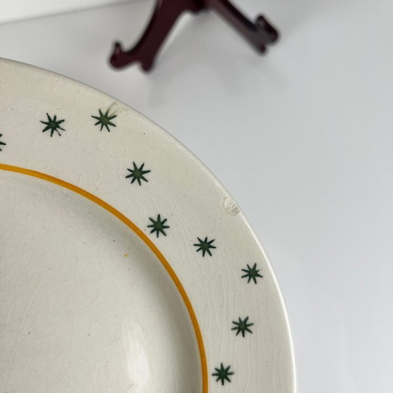 Image 1 of Set van 6 Gien dinerborden, Primefleur-design, model "Constellation", 1950