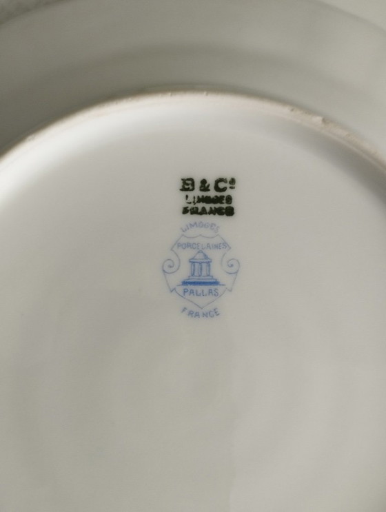 Image 1 of "Pallas" - 6 dessertborden van Limoges-porselein van Balleroy & Cie