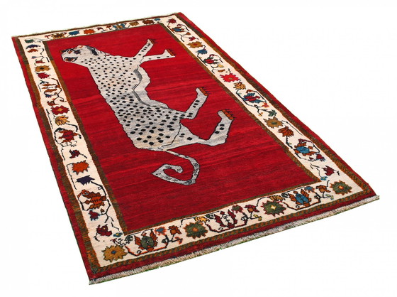 Image 1 of Gabbeh Shiraz Nomadenteppich Mit Tiger-Motiv – 227 x 131 cm
