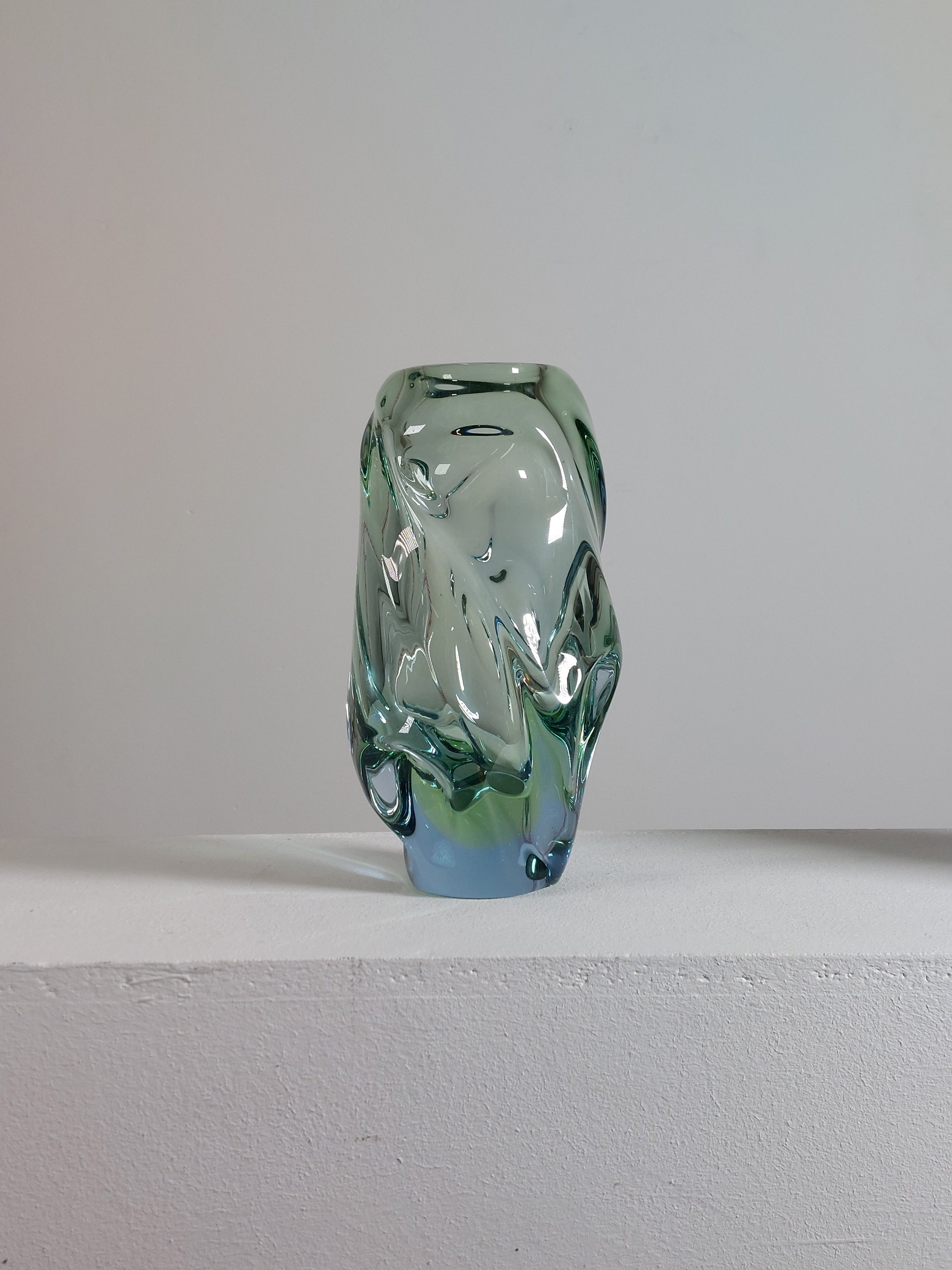 Vintage Mid Century Jan Beranek Glass Vase, Czech Republic | €249