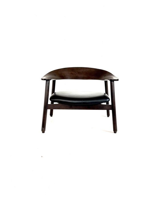 Danish Design Lounge Armchair ‘102’, Henrik Bønnelycke ‘00 – Wood, Leather (photo 12 of 13)