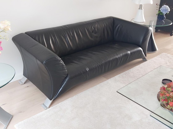 Canapé Rolf Benz en cuir noir 3 places 322 – Canapés 3 places, Leather (photo 5 of 5)