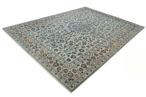 Kashan Kork - Verde pistacchio 412 x 298 cm - Tappeto orientale annodato a mano