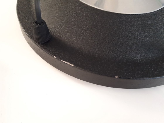 Image 1 of Vintage cascade pendant lamp with 5 transparent glass bubble glass cups, mcm glass chrome chandelier