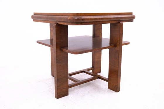 Image 1 of Quadratischer Art-Déco-Tisch aus den 1950er Jahren, Polen.