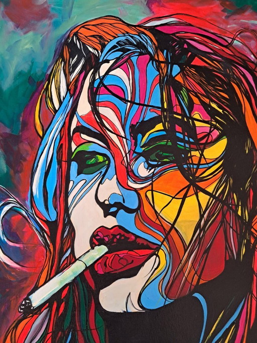 Rachel Perez Troncoso - Colores - Toile D'Artiste – schilderijen tekeningen, Canvas