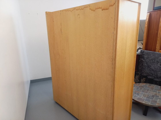 Image 1 of Guillerme et Chambron vintage solid oak wardrobe from the 60s