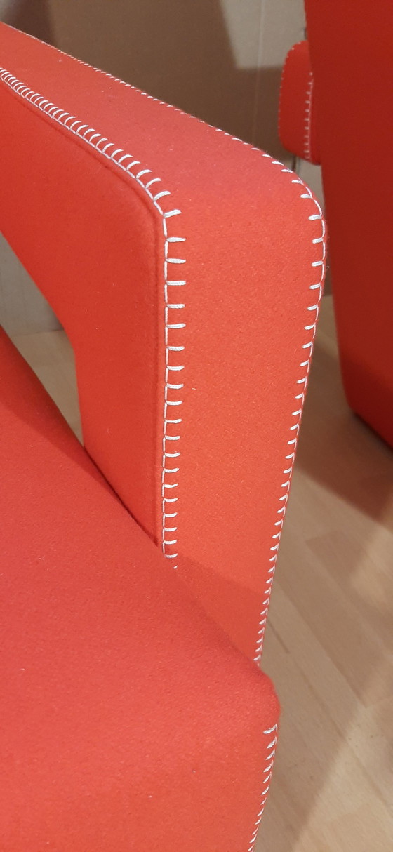 Image 1 of Cassina 2 Poltrona 637 Utrecht Nuova Mai Usata Lampo Rosso Lana 13L