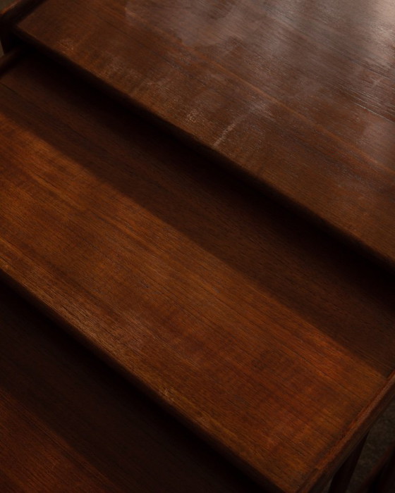 Image 1 of Vintage Danish Teak Side Tables / Nesting Tables (Set of 3) – Arne Hovmand-Olsen for Mogens Kold – Denmark, 1960s