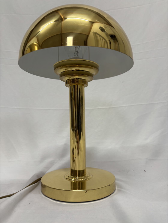 Image 1 of Bellissimo set di lampade a fungo in ottone vintage della WSB Germania