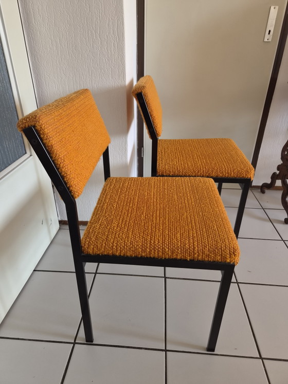 2x SM07 Pastoe Cees Braakman – Sillas de comedor, Metal, Textile (photo 4 of 9)