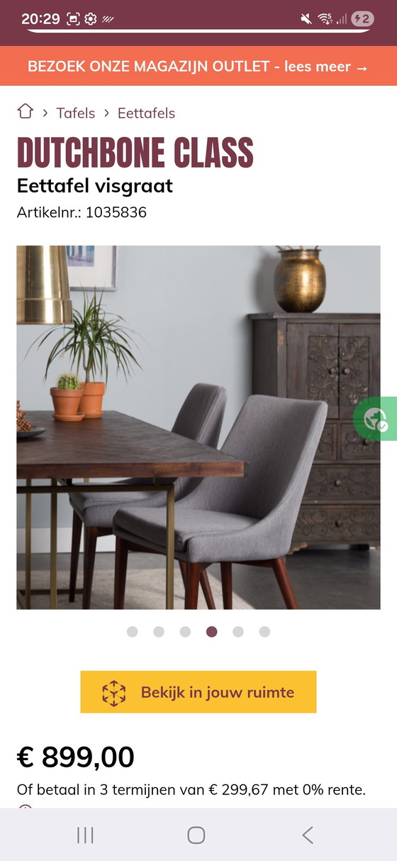 Image 1 of Dutchbone class eettafel