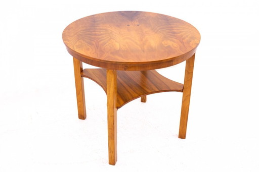 Runder Tisch im Art-Deco-Stil aus der Zeit um 1950, Polen.