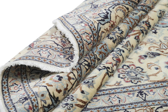 Image 1 of Origineel handgeknoopt Perzisch Tapijt Nain 9 La Fijn Met Zijde 308 X 200 Cm Top Conditie