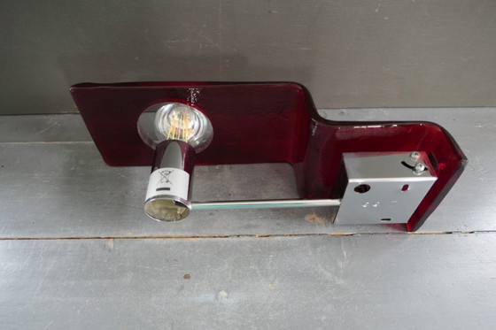 Image 1 of Mazzega Murano Italia aplique cristal rojo