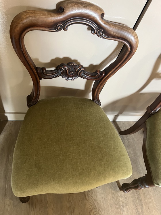 Image 1 of Brocante stoelen ( mahonie hout)