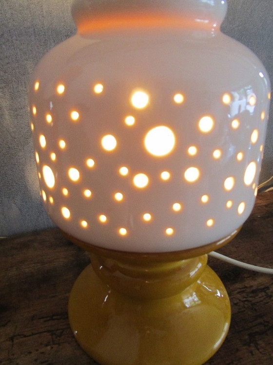 Image 1 of Vintage ceramic table lamp in Space Age style