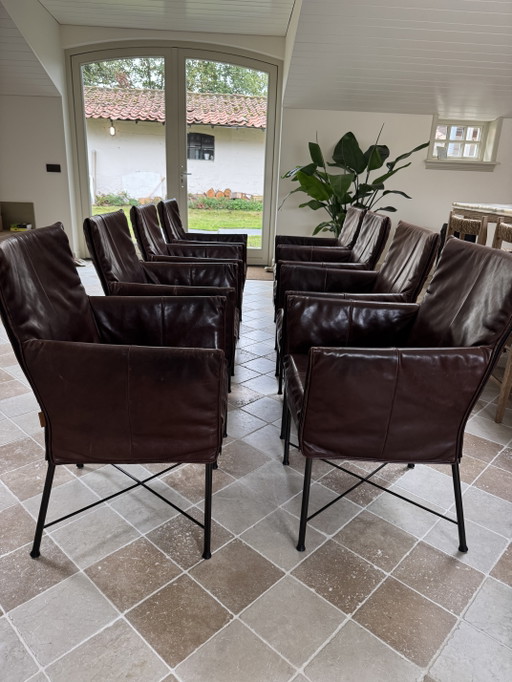 8 sillas Montis Geraldine de color marrón oscuro – eetkamerstoelen, Leather (photo 2 of 5)