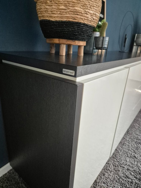 Image 1 of Bert Plantagie oak basalt sideboard, TV unit, and cube cabinet with 4 doors