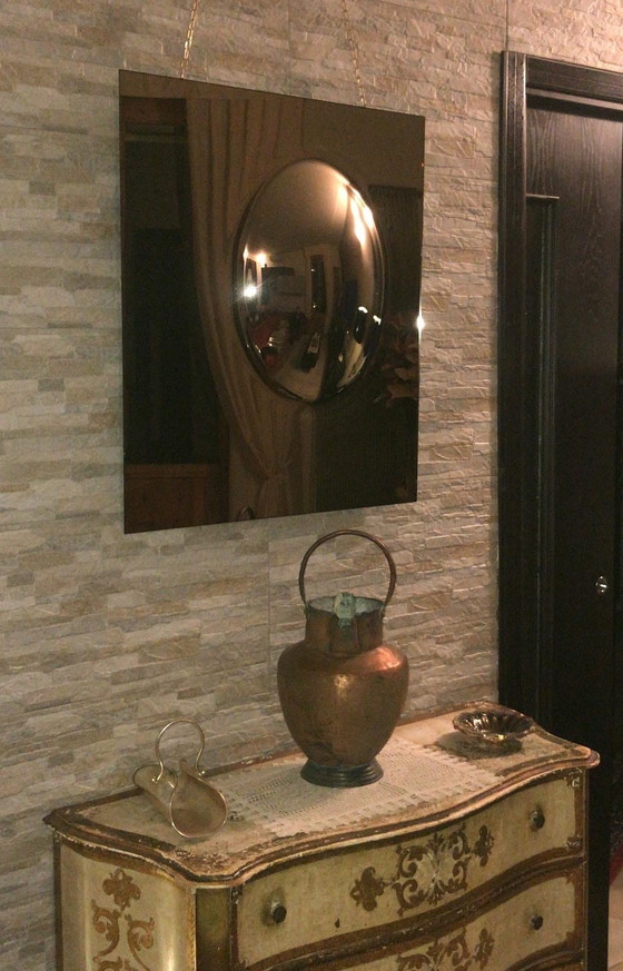 Image 1 of Bronzen vlakke en bolle spiegel