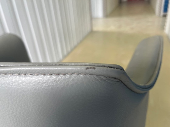 Image 1 of 4x Poltrona Frau / Archibald sedie girevoli in pelle sala da pranzo