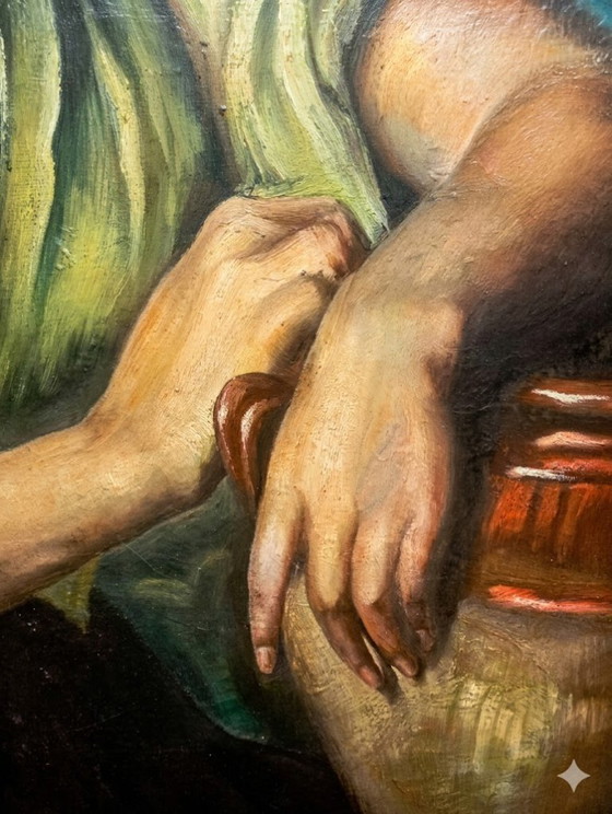 Image 1 of Grandmaster OIL ON CANVAS - "Young Spaniard" (Leo Van Baelen, 117 x 94 cm